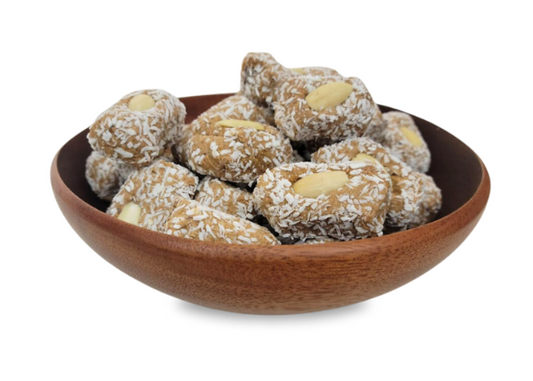 Date Almond Confection Rolls, with Coconut